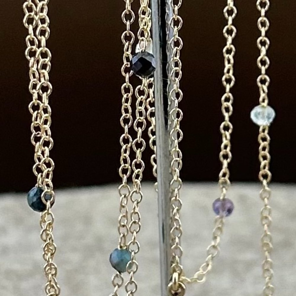 Dainty Necklace-Tiny Gemstone Necklace-Layering Necklace-Minimalist Jewelry